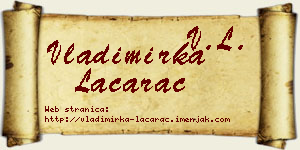 Vladimirka Laćarac vizit kartica